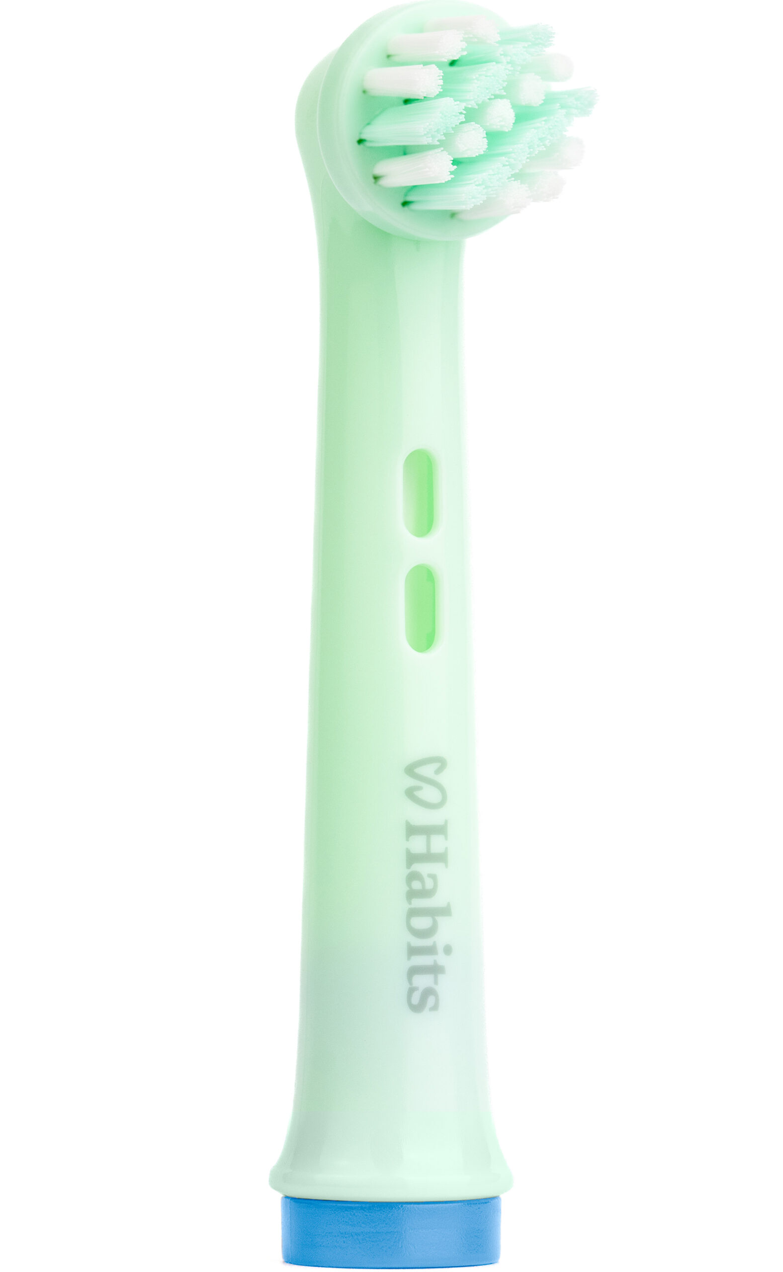 Grön tandborsthuvuden för barn från Habits, kompatibla med Oral-B Kids eltandborstar, designade för skonsam och effektiv rengöring
